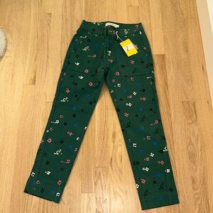 Kerry Rosenthal Unworn With Tag Happy Daisy Cotton Twill Jeans